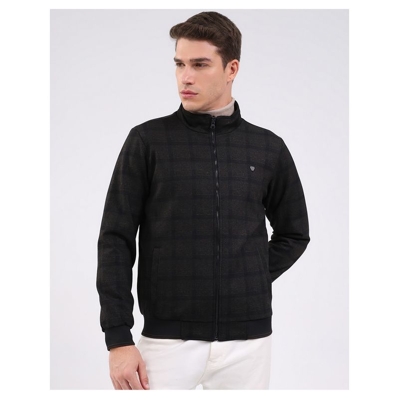 Monte Carlo Men Black Cotton Blend Reversible Jacket (M)