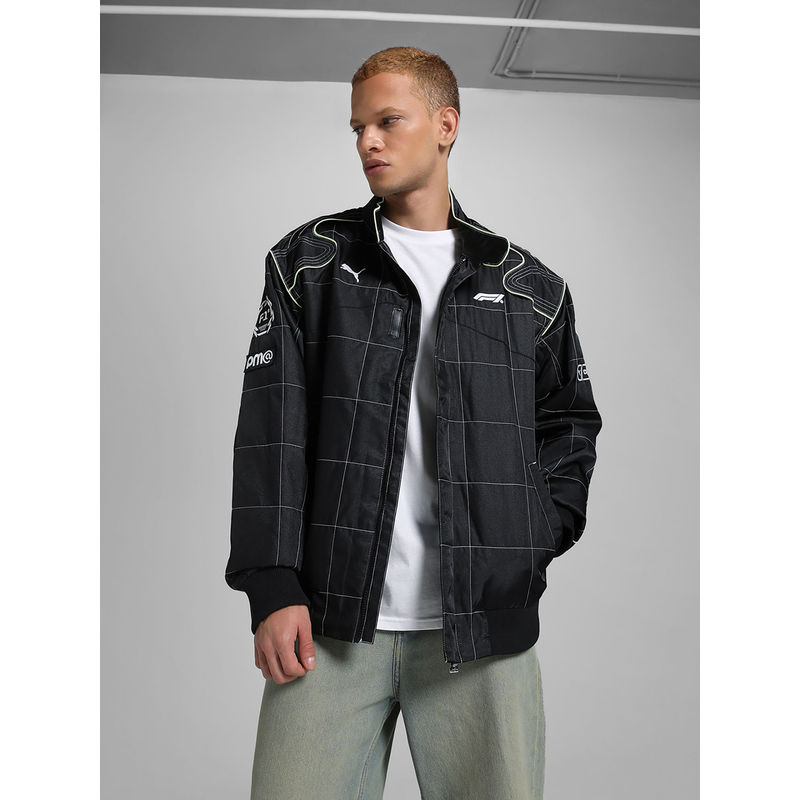 Puma F1 Men Black Motorsport Racing Jacket (XL)
