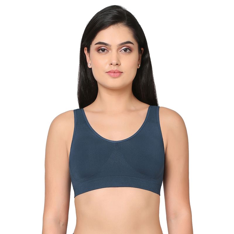 Wacoal B-Smooth Padded Non-Wired Full Coverage Bralette Bra Blue (32)
