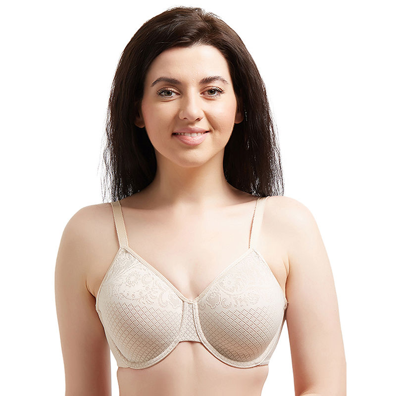 Wacoal Visual Effects Non-Padded Wired Full Coverage Minimiser Everyday Comfort Bra - Beige (36E)