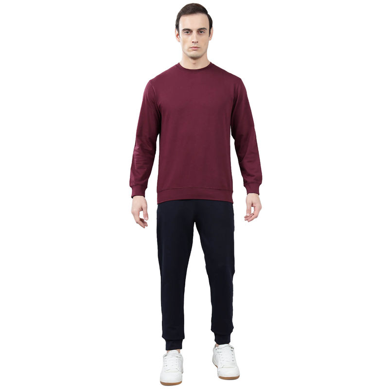 Cantabil Men Maroon Solid Casual Winter Wear Lounge (Set of 2) (M)