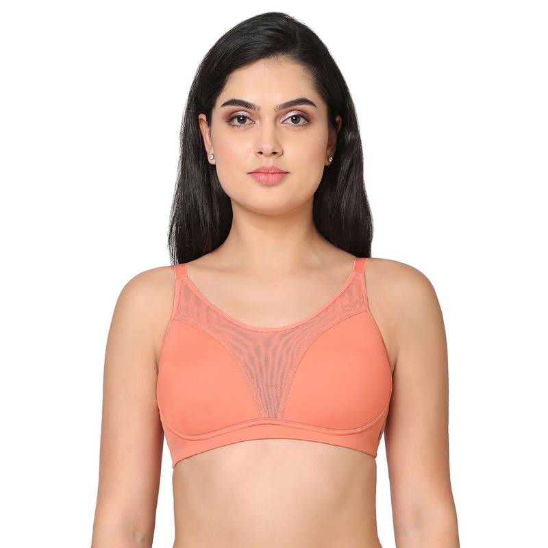 Wacoal Asean Sports Non-Padded Wired Full Coverage Sports Bra Orange (32D)