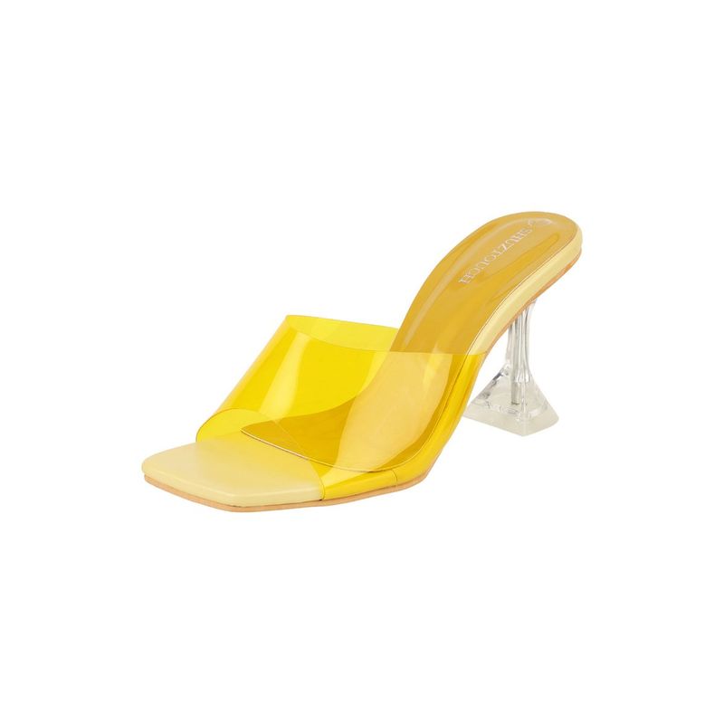 SHUZ TOUCH Solid Yellow Heels (EURO 34)