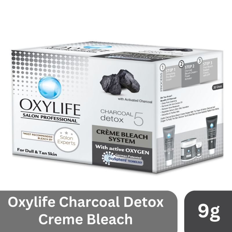 Buy OxyLife Salon Professional Charcoal Detox 5 Creme Bleach Online