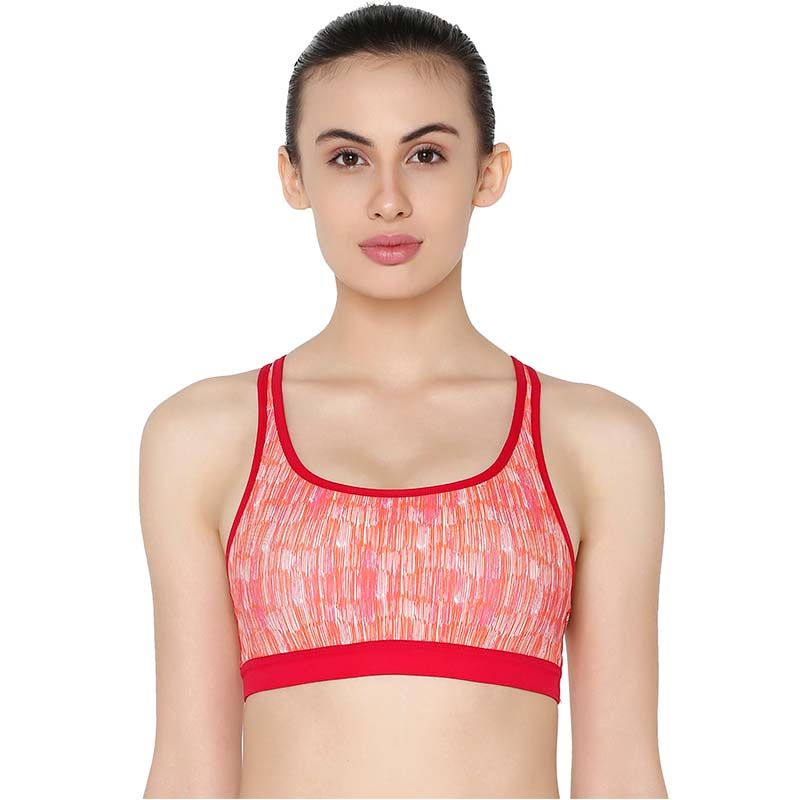Triumph Triaction 134 Top Padded Wireless High Bounce Control Sports Bra - Red (M)
