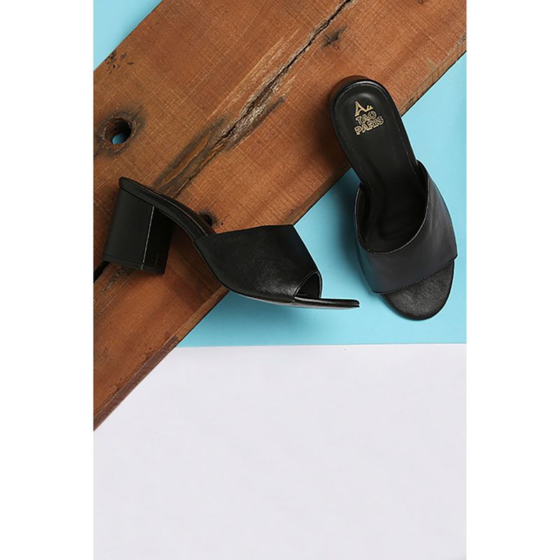 Tao Paris Solid Lina Black Heels (UK 4)