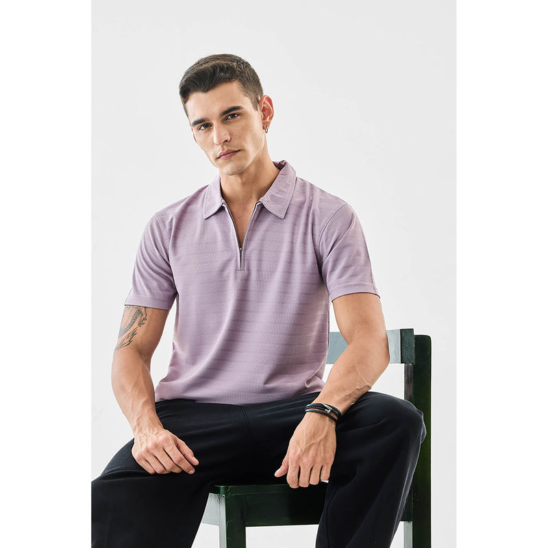 Snitch Men Lavender Polyester Polo T-shirt (S)