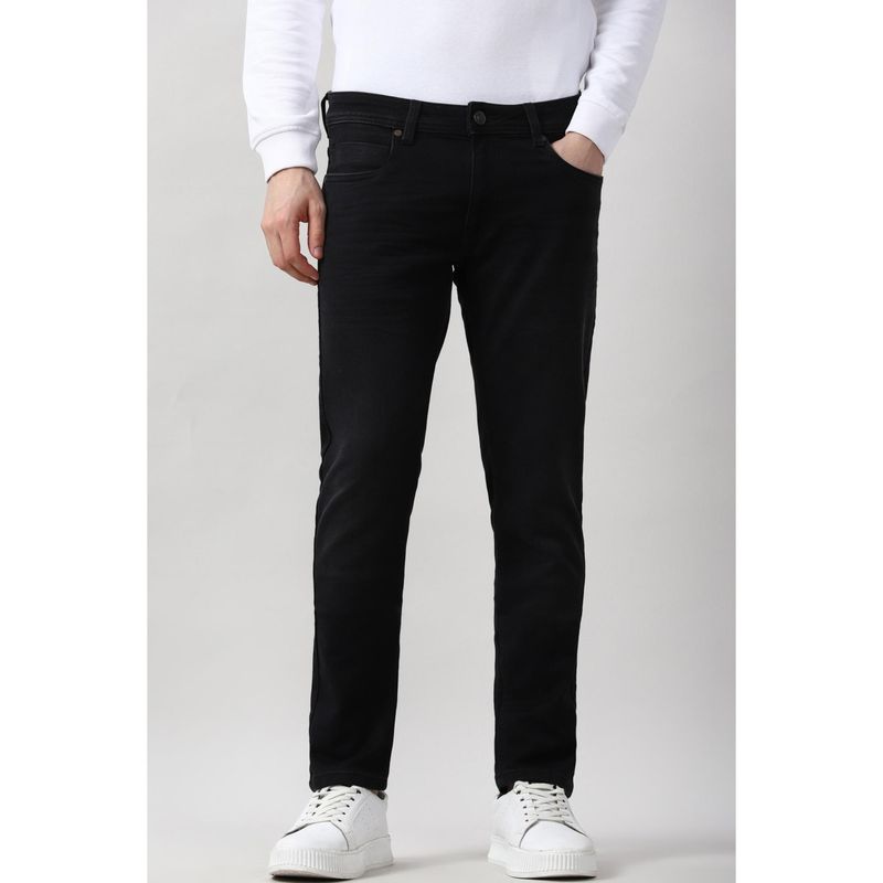 Peter England Men Black Dark Wash Jeans (32)