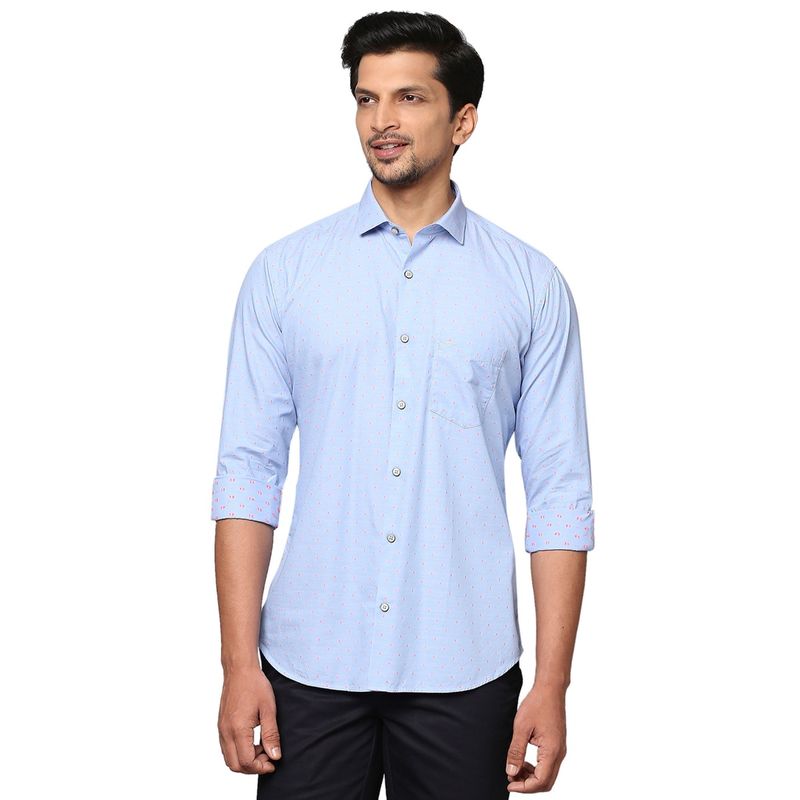 Park Avenue Medium Blue Casual Shirt (S)