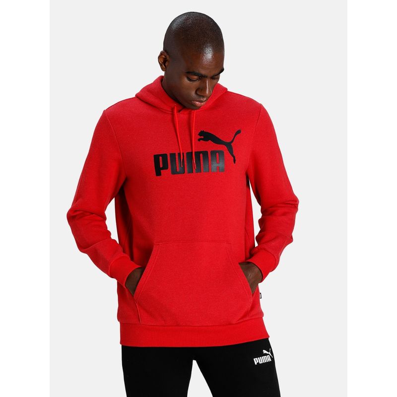 Buy Puma Ess Heather Men Red Hoodie Online