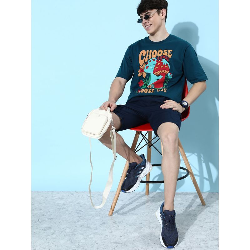 DILLINGER Blue Graphic Oversized T Shirt (XL)