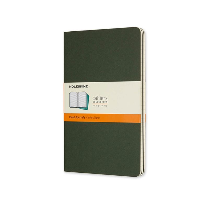 MOLESKINE Cahier Large Soft Cover Journals Ruled (Pack Of 3) Myrtle