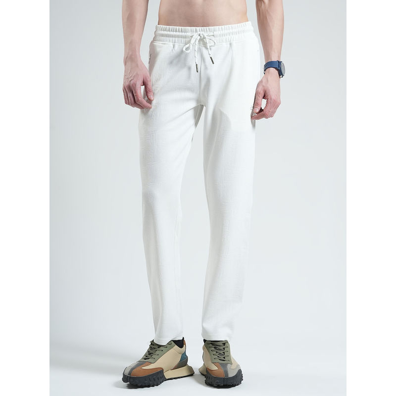 Monte Carlo White Solid Regular Fit Trackpant (2XL)