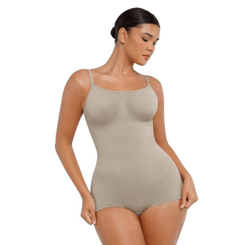 Seamless Adjustable Strap Body Shaper Bodysuit (XS/S)