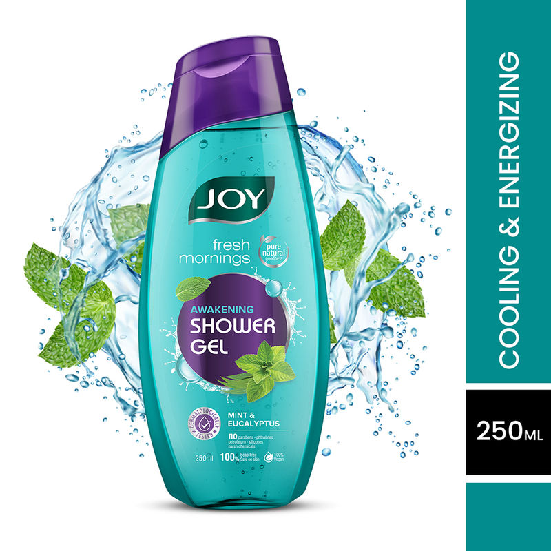 Joy Awakening Cooling Shower Gel Body Wash With Peppermint & Eucalyptus - Paraben & Soap Free