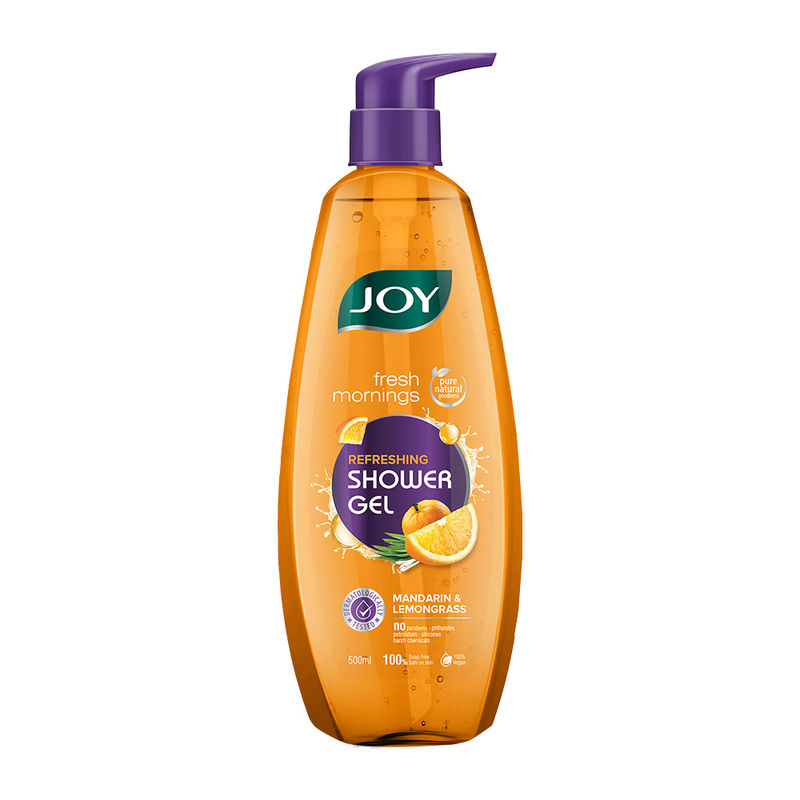 Joy Refreshing Shower Gel Body Wash With Vitamin C, Mandarin & Lemongrass - Paraben & Soap Free