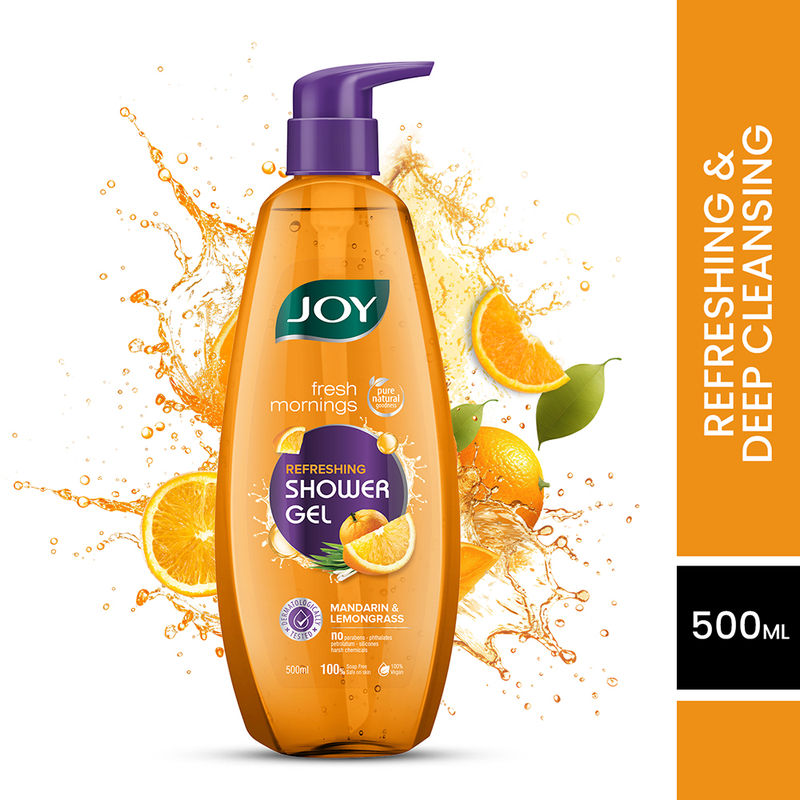 Joy Refreshing Shower Gel Body Wash With Vitamin C, Mandarin & Lemongrass - Paraben & Soap Free