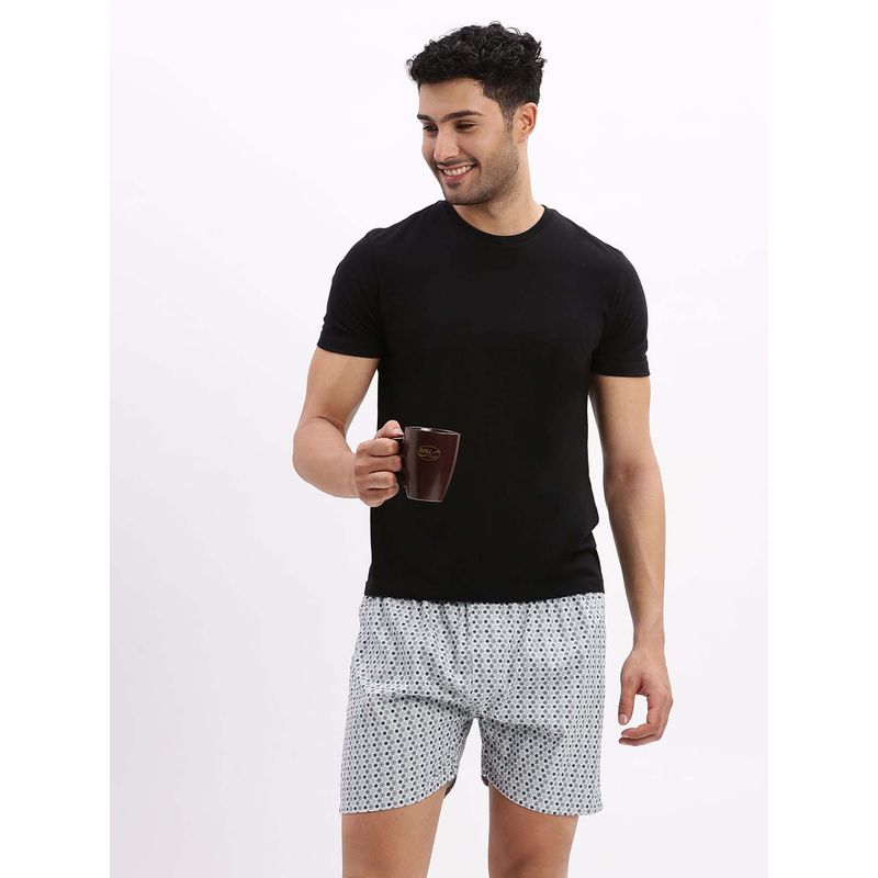 SHOWOFF Men's Printed Cotton White Boxers (M)