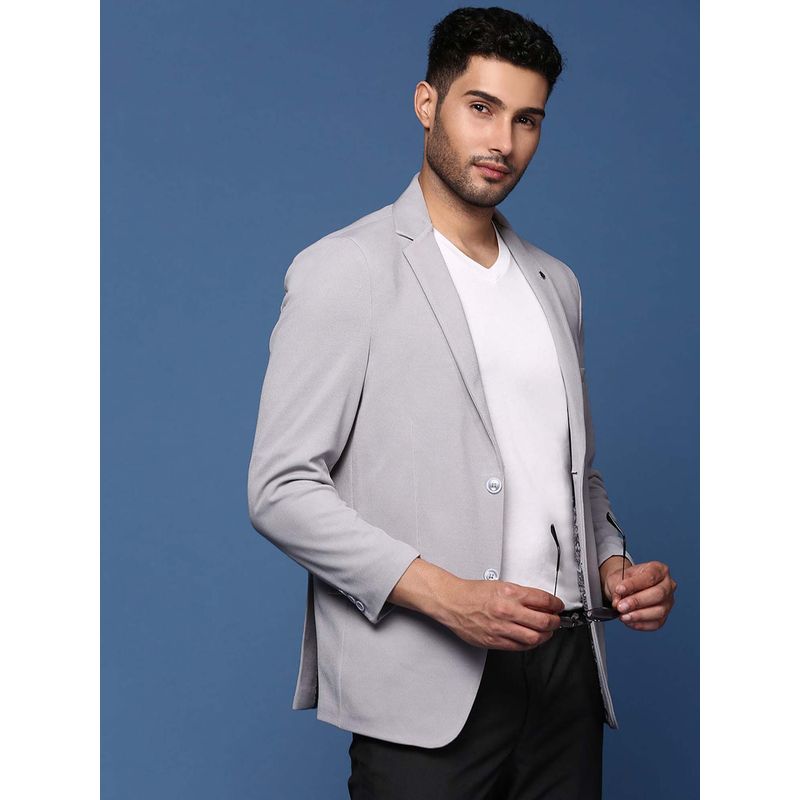 SHOWOFF Mens Grey Slim Fit Single Breasted Blazer (M)