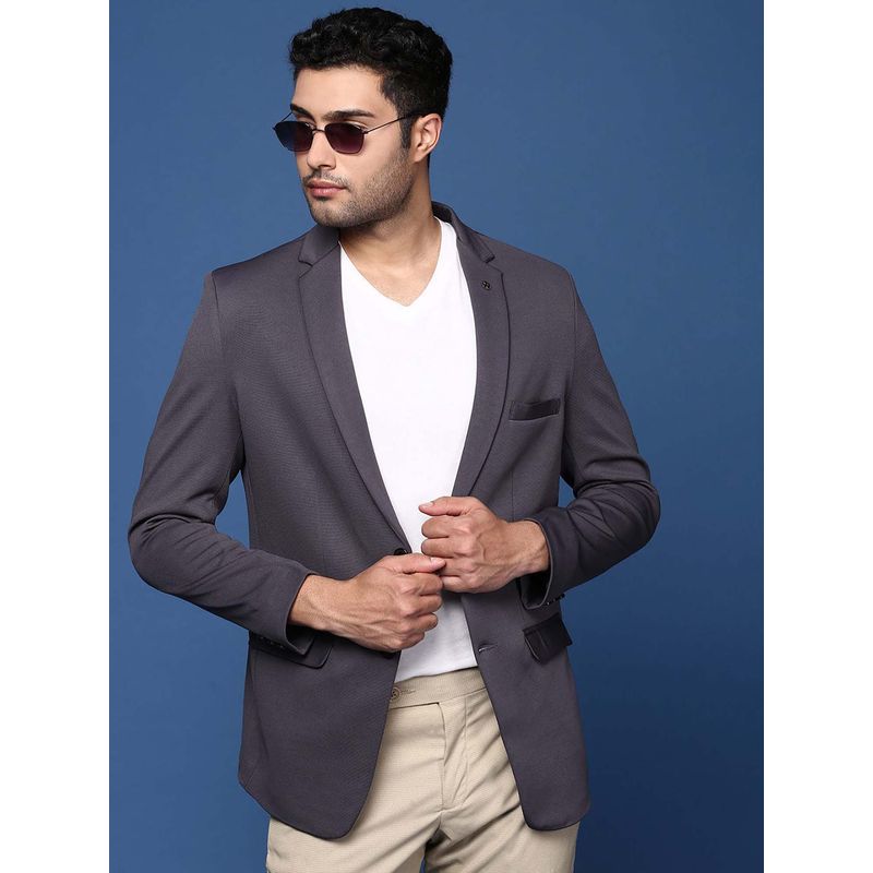 SHOWOFF Mens Blue Slim Fit Single Breasted Blazer (XL)