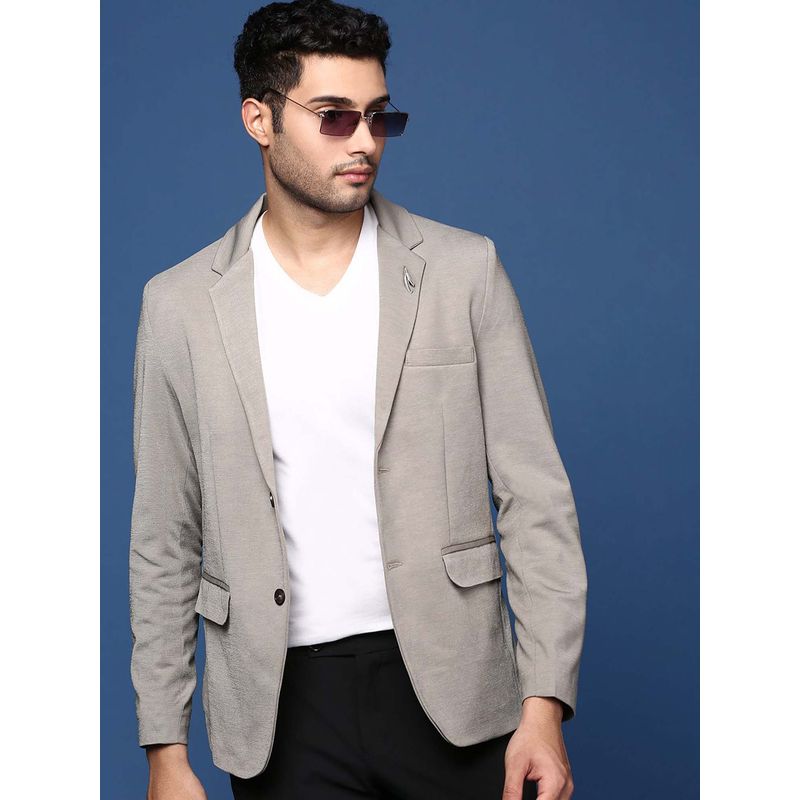 SHOWOFF Mens Grey Slim Fit Single Breasted Blazer (XL)