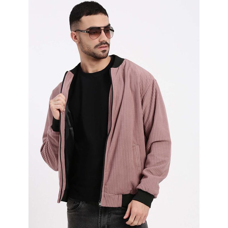 SHOWOFF Mens Mauve Bomber Jacket (M)