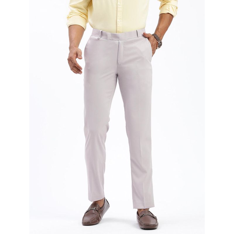 SHOWOFF Men Solid Grey Formal Trousers (36)