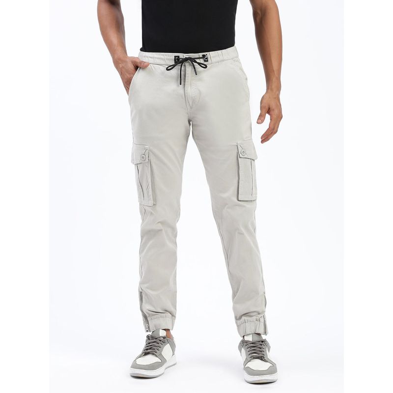 SHOWOFF Men Solid Grey Joggers (30)