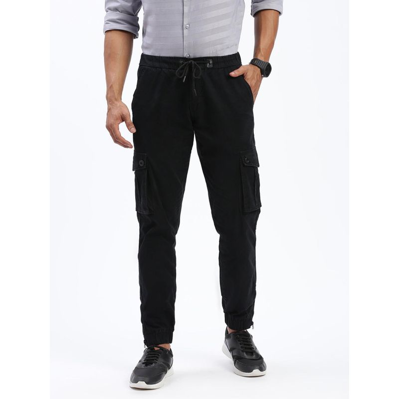 SHOWOFF Men Solid Black Joggers (30)