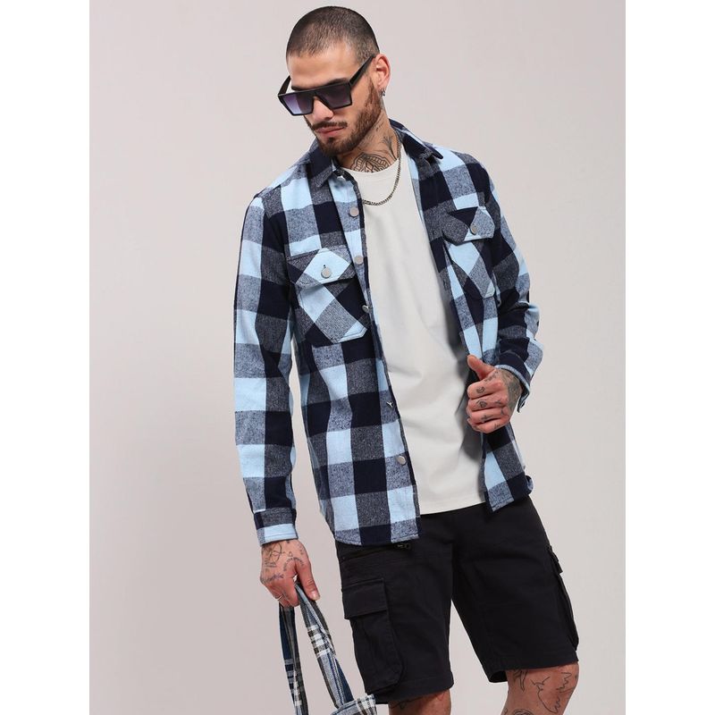 SHOWOFF Edition Blue Checked Shacket (3XL)