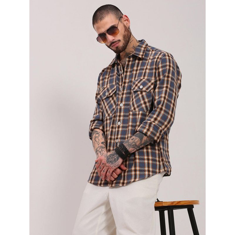 SHOWOFF Edition Grey Checked Shacket (S)