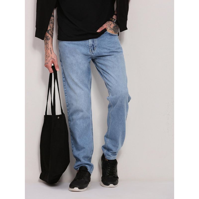 SHOWOFF Men Blue Slim Fit Cropped Jeans (36)