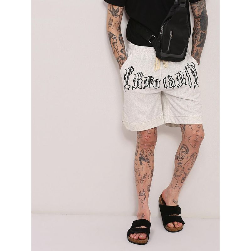 SHOWOFF Off White Typography Shorts (30)