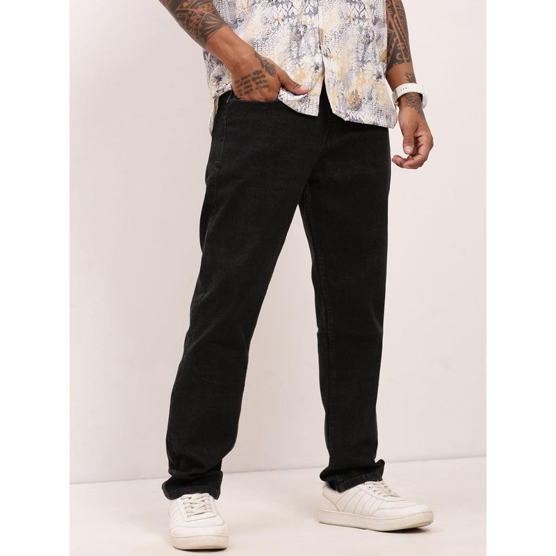SHOWOFF Mens Black Comfortable Solid Jeans (42)