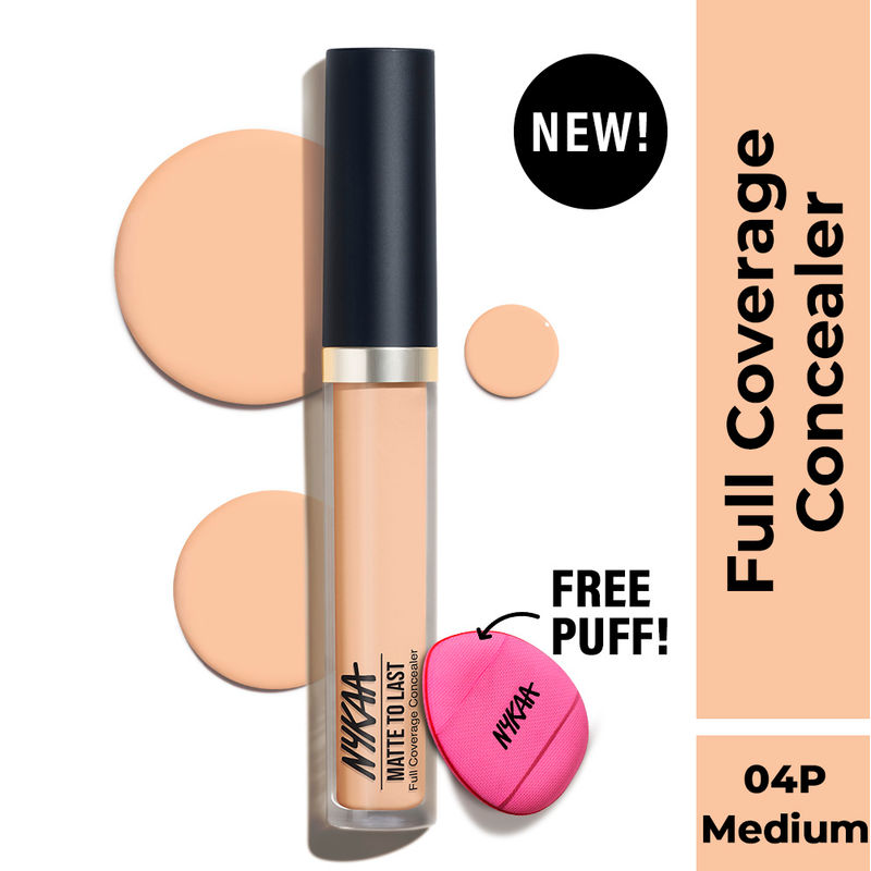 Nykaa Matte To Last Full Coverage Liquid Concealer - 04P Medium