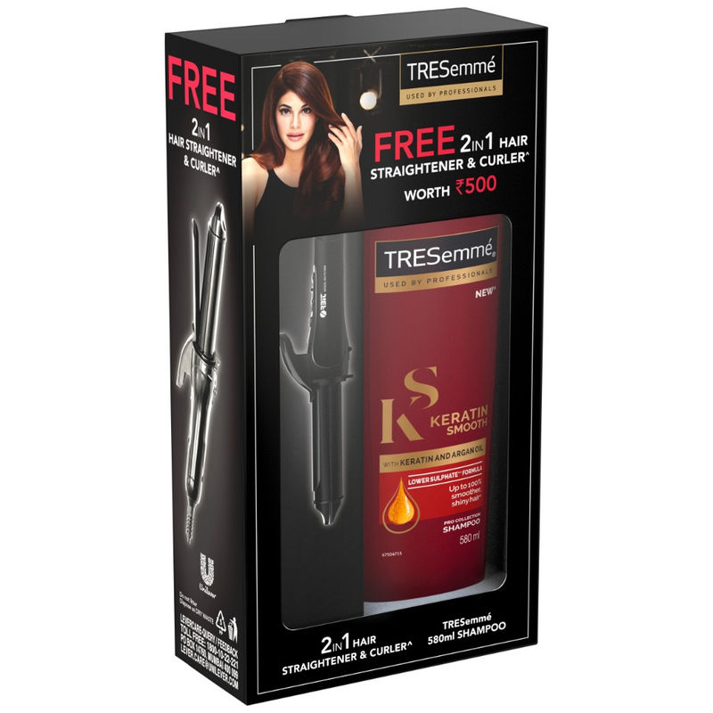 Tresemme Keratin Smooth Shampoo 580ml With Free 2 In 1 Hair