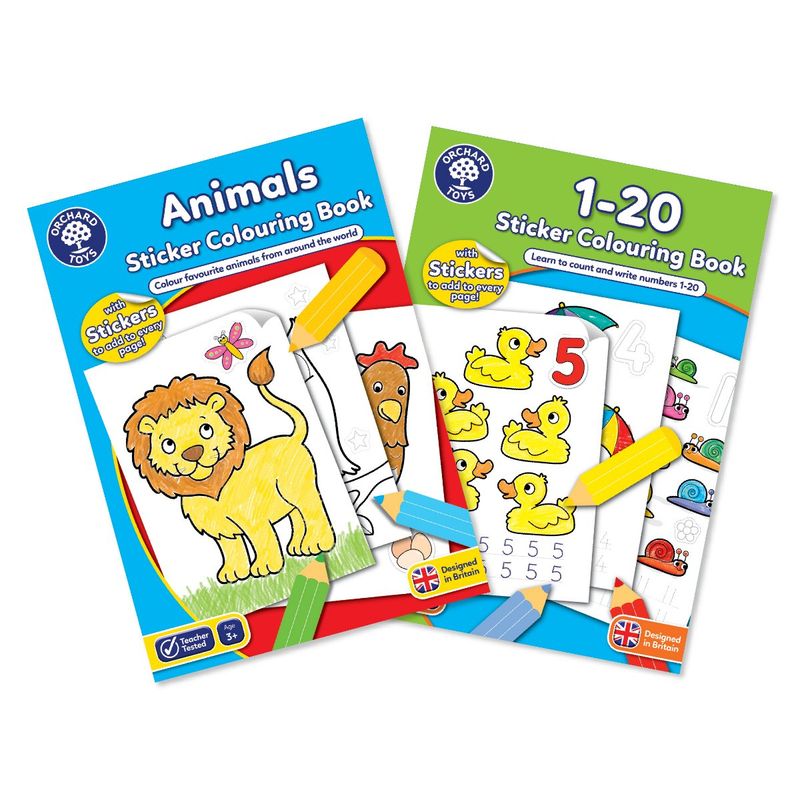 Orchard Toys Animals and 120 Sticker Colouring Books (Set of 2) Buy