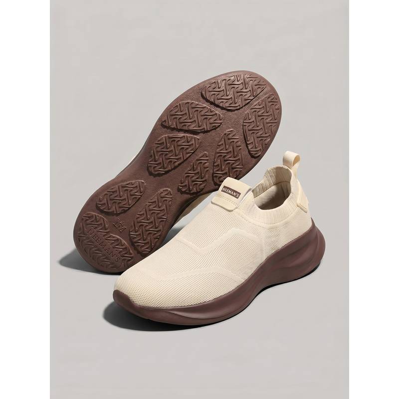 Neeman's Unisex Cream Sole Max Cush Slip On Walking Shoes (UK 8)