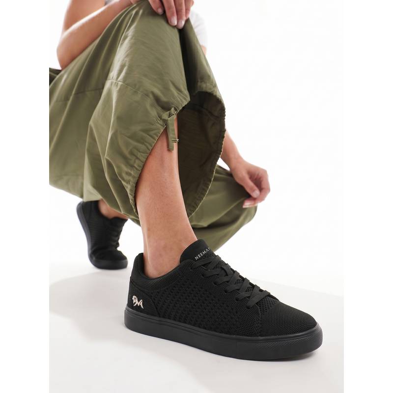 Neeman's Womens Black Court Sneakers (UK 4)