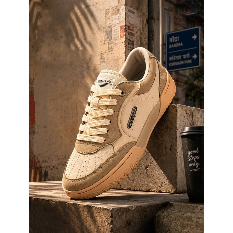 Neeman's Unisex Remix Vintage Sneakers - Beige (UK 8)
