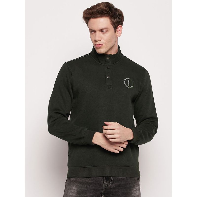 Cantabil Men Olive Sweatshirt (M)