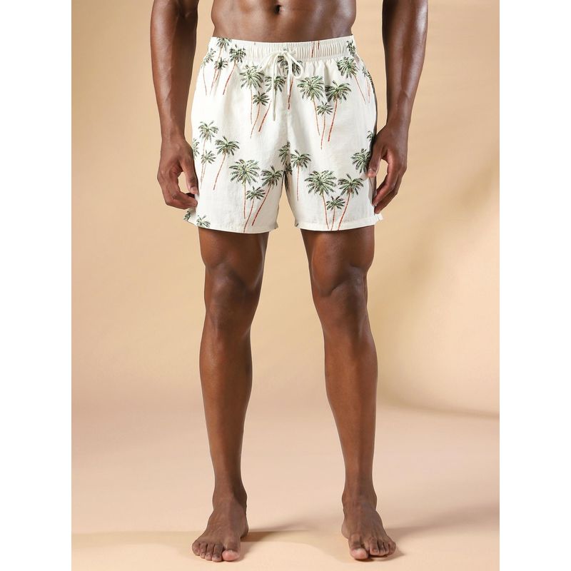 Tommy Hilfiger Printed Mid Rise Swimwear Shorts (L)