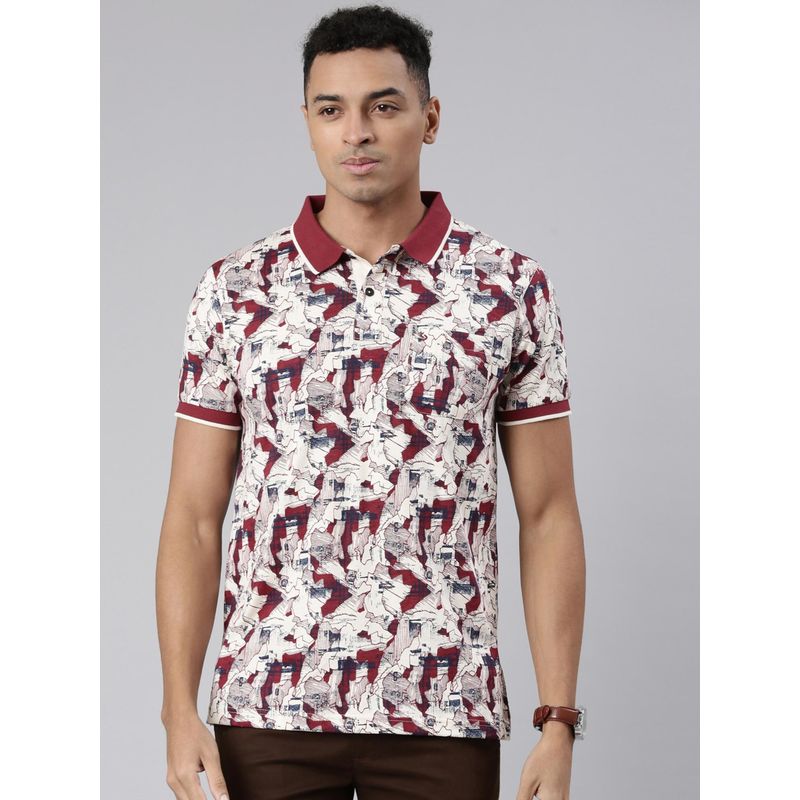 Classic Polo Classic Mens Polo Neck Cotton Blend T-Shirt Wine (M)