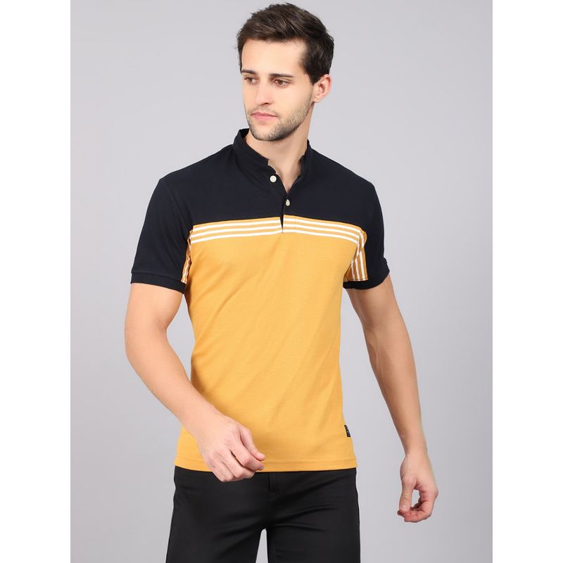Cantabil Men Mustard T-Shirt (M)