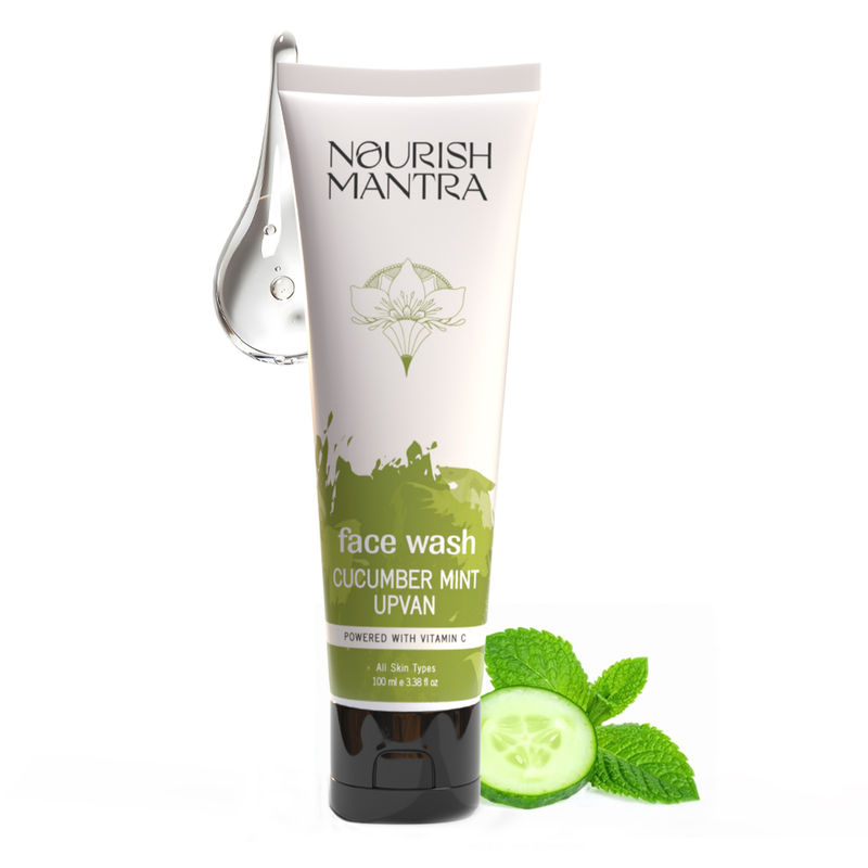 Nourish Mantra Cucumber Mint Upvan Face Wash for Deep Cleansing & Cell Repair