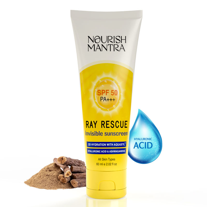Nourish Mantra Ray Rescue Sunscreen for UV Protection & Zero White Cast