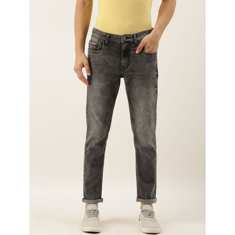 The Indian Garage Co Men Slim Fit Solid Mid-Rise Jeans (28)