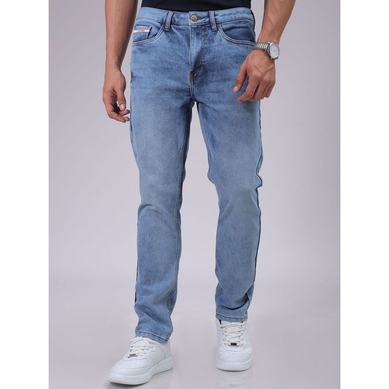 The Indian Garage Co Men Slim Fit Solid Mid-Rise Jeans (34)