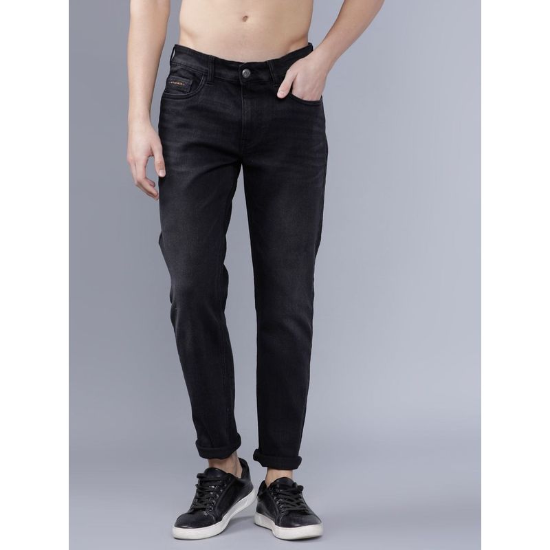 The Indian Garage Co Men Slim Fit Solid Mid-Rise Jeans (34)