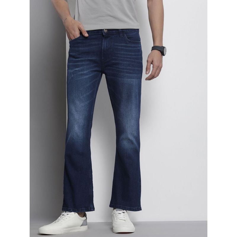 The Indian Garage Co Men Straight Solid Mid-Rise Stretchable Jeans (32)
